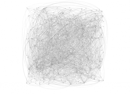 Random layout of nodes, text graph for Martin Luther King – I Have a Dream